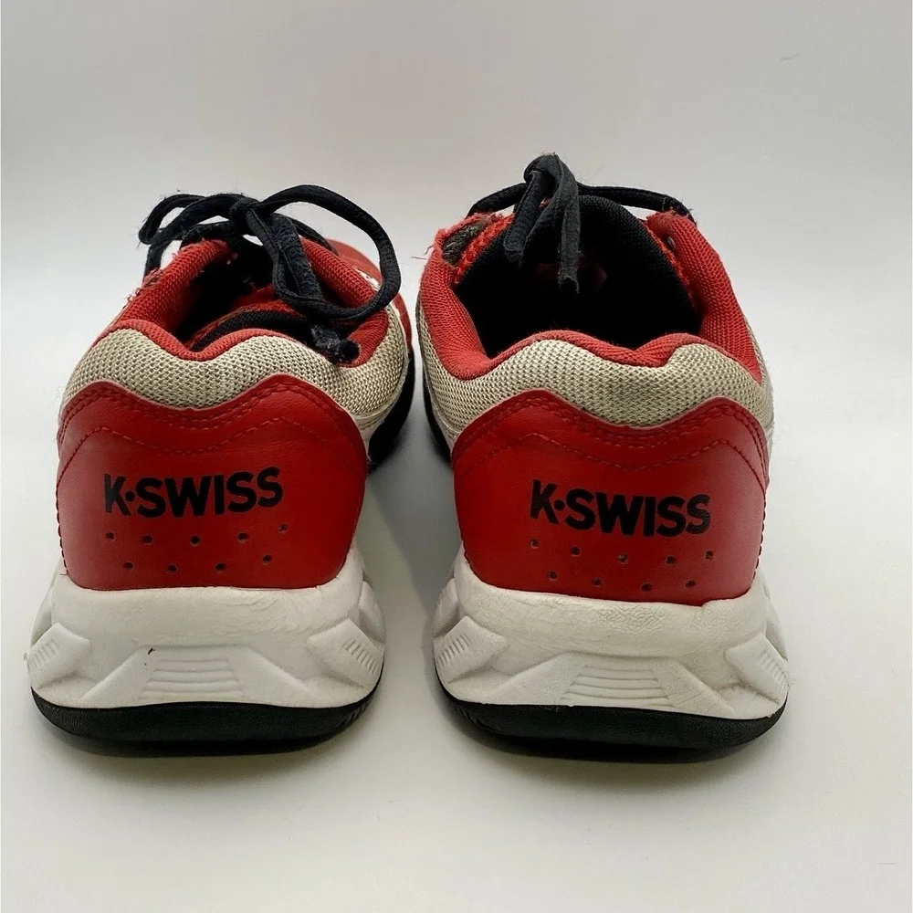 K-Swiss Men's Varsity Low Tennis Shoes - Red, White, Black Size 5‎ *